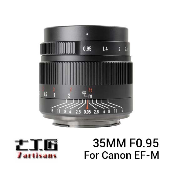7Artisans 35mm f0.95 for Canon EF-M Black