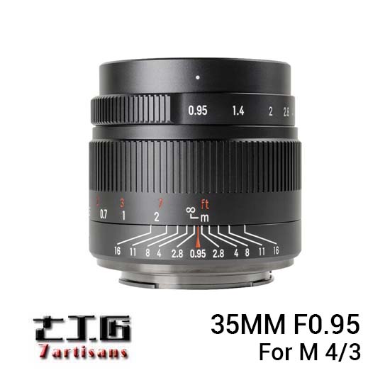 7Artisans 35mm f0.95 for M 4/3 Black