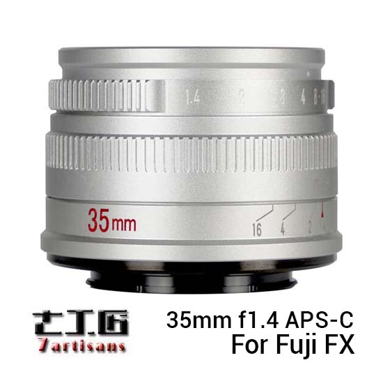 7Artisans 35mm f1.4 APS-C for Fuji FX Silver