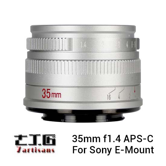 7Artisans 35mm f1.4 APS-C for Sony E Silver
