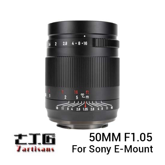 7Artisans 50mm f1.05 for Sony E-Mount Black