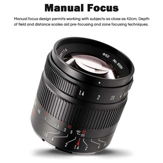 7Artisans 55mm F1.4 II for Canon EOS-M - Gambar 6