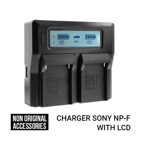 Dual Battery Charger with LCD for Sony NP-F