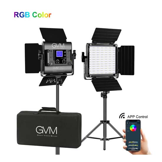 GVM LED RGB 2 Light Kit with Remote 800D-RGB-2L - Gambar 3