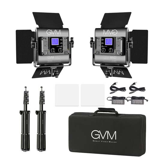 GVM LED RGB 2 Light Kit with Remote 800D-RGB-2L - Gambar 8