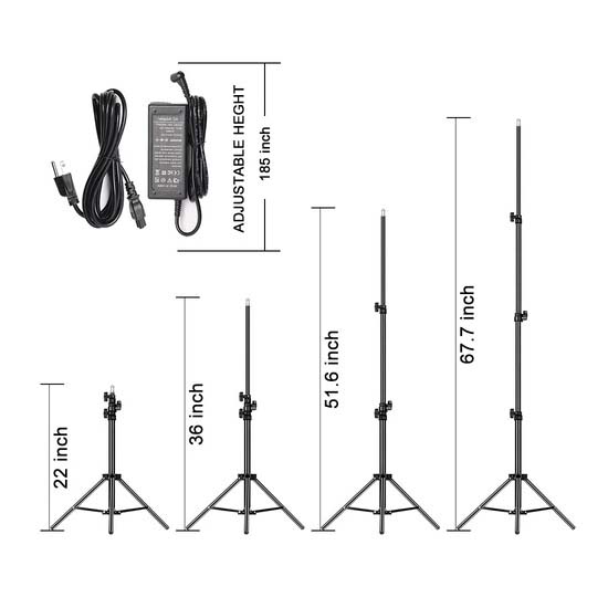 GVM LED RGB 2 Light Kit with Remote 800D-RGB-2L - Gambar 10