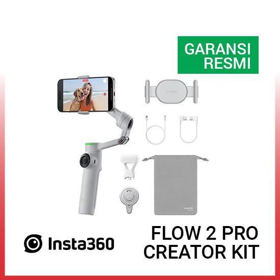 Insta360 Flow 2 Pro Smartphone Gimbal Stabilizer Creator Kit Grey