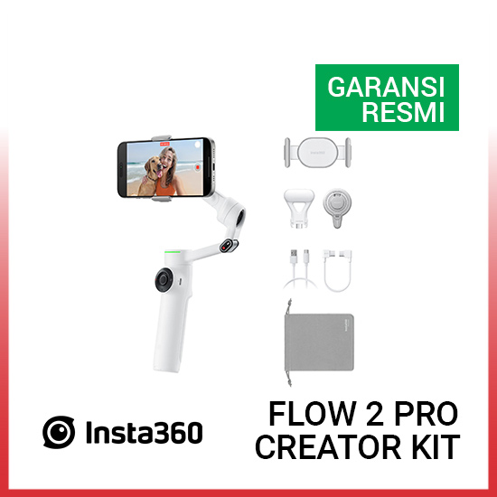 Insta360 Flow 2 Pro Smartphone Gimbal Stabilizer Creator Kit White