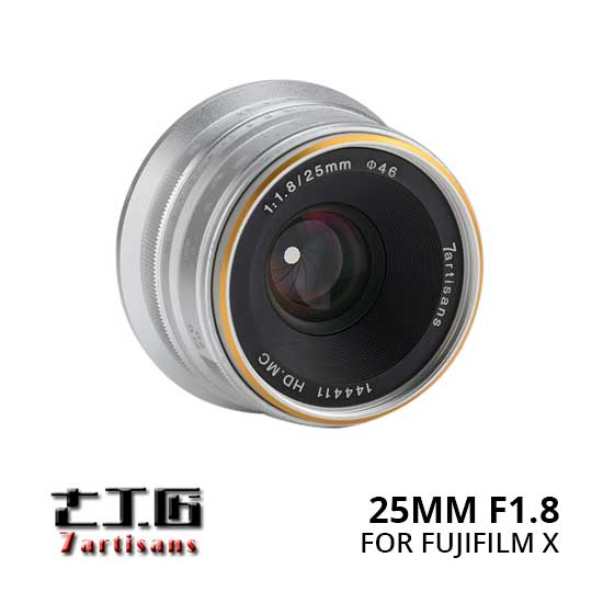 7Artisans 25mm f1.8 for Fujifilm X - Silver