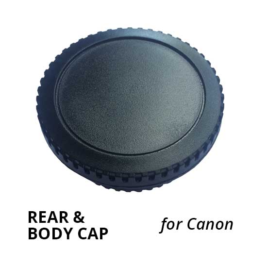 Rear & Body Cap for Canon Black