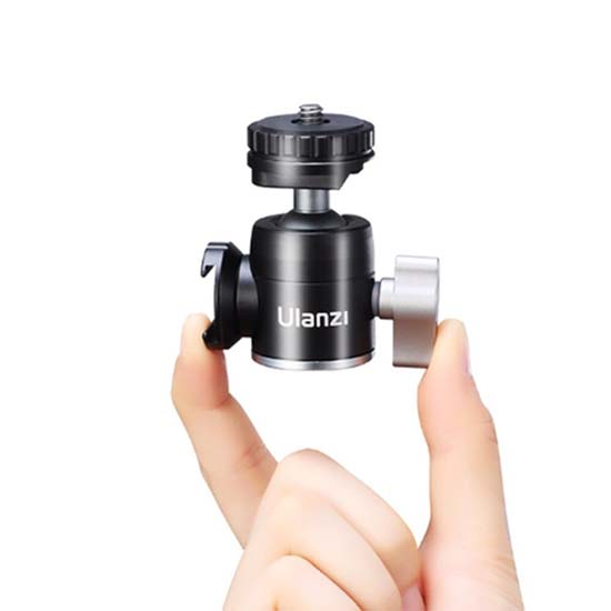 Ulanzi U-60 Mini Ballhead with Dual Coldshoe - Gambar 2