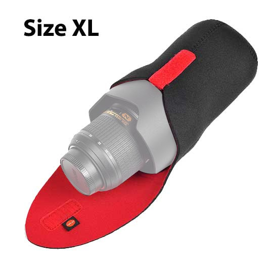 Red Neoprene Lens Pouch size XL