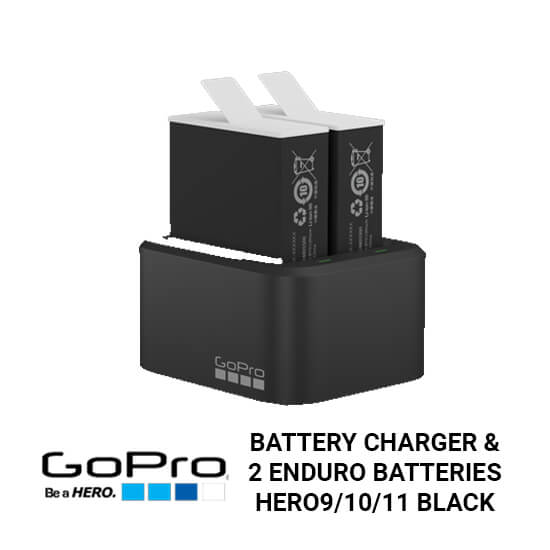 GoPro Dual-Battery Charger with 2 Enduro Batteries for HERO9/10/11 Black
